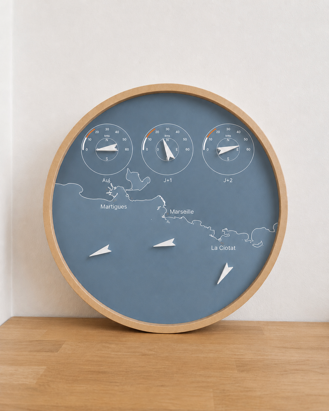 L'Horloge du Vent gravée pour la zone Marseille & la côte provençale